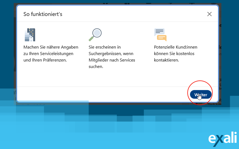 Auf der „Plattform für Services“ auf LinkedIn können Sie als Freelancer:in eine Service Seite erstellen.